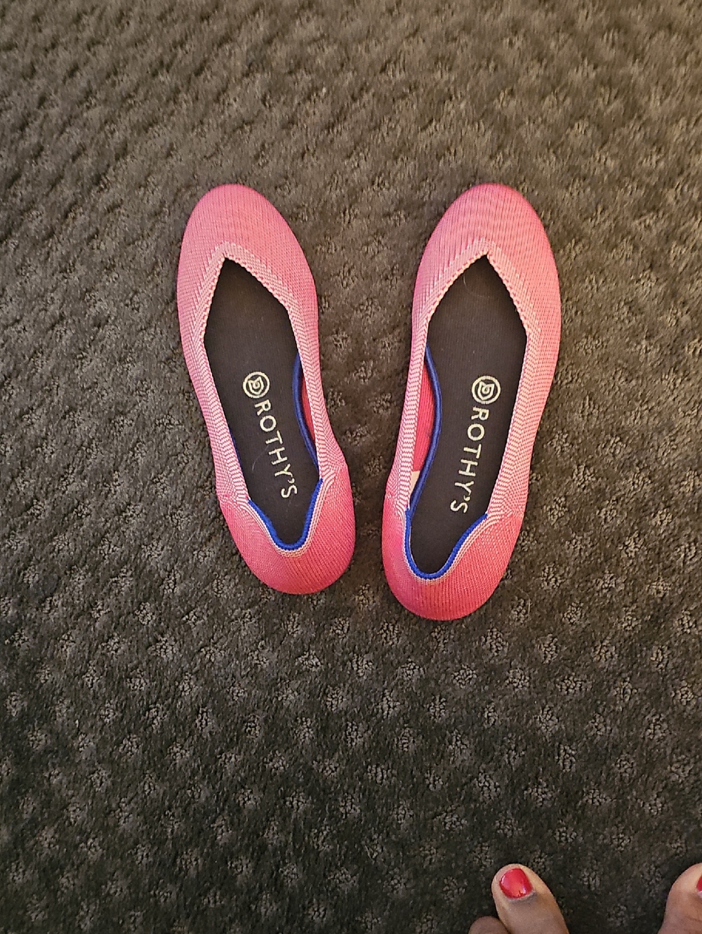 Rothy's Pink Knit Ballet Flats